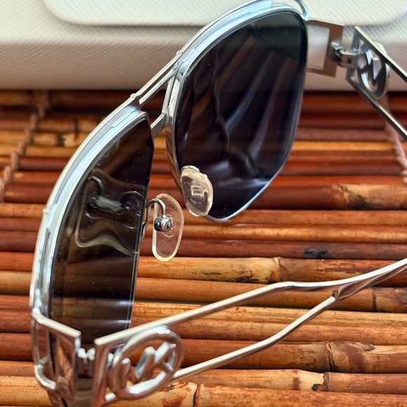 Michael Kors Silver Frame Sunglasses with Dark Lenses Comes With Case main image 5